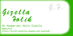 gizella holik business card